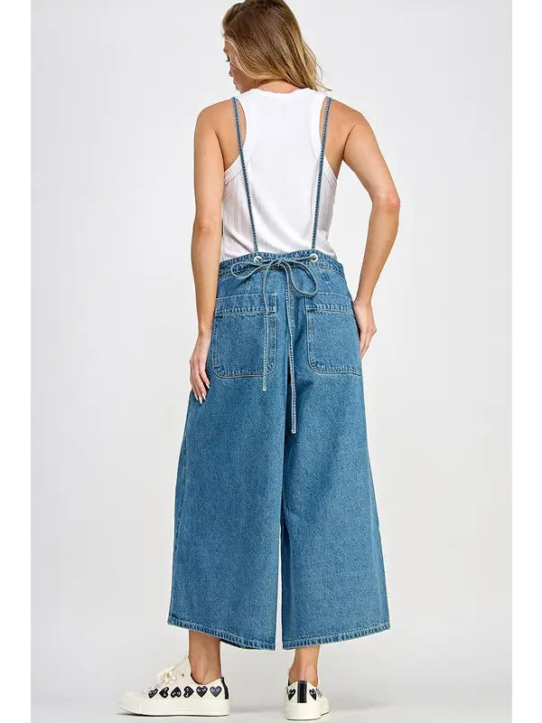 Miss Love Slouchy Denim Overalls