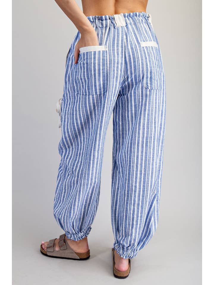 Soft Washed Striped Jogger Pants