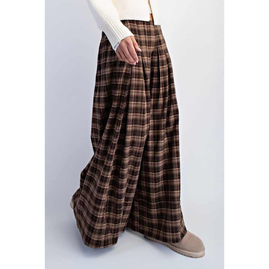 Cotierra Plaid Wide Leg Pants