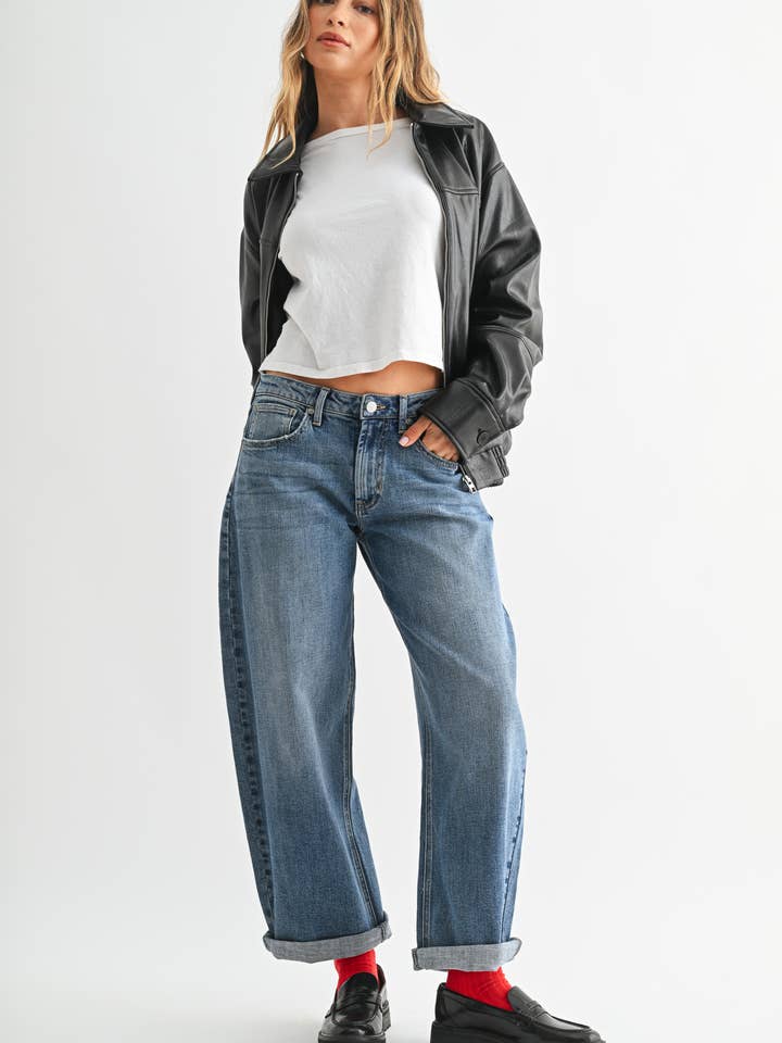 Just USA Slim Cuff Barrel Jeans