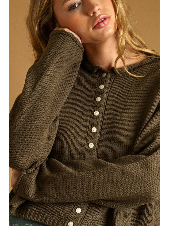 Miou Muse Button Knit Cardigan