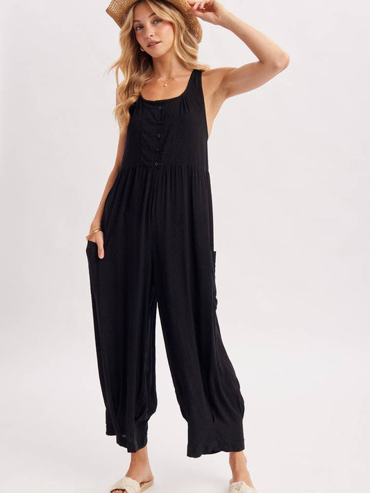 Boho Relaxed Sleeveless Jumpsuit