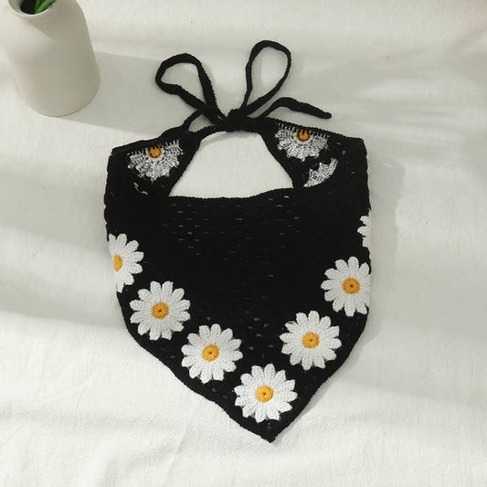 Handmade Sunflower Crochet Headband