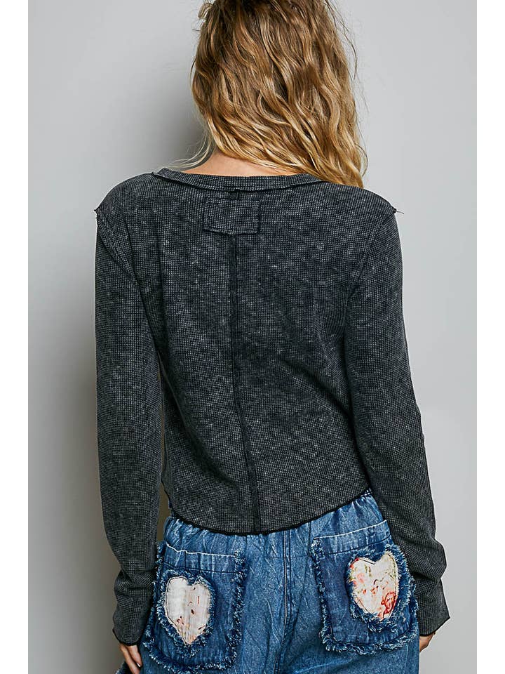 POL Vintage Wash Button Down Thermal