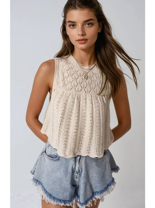 Wisteria Lane Fine Knit Crop Top