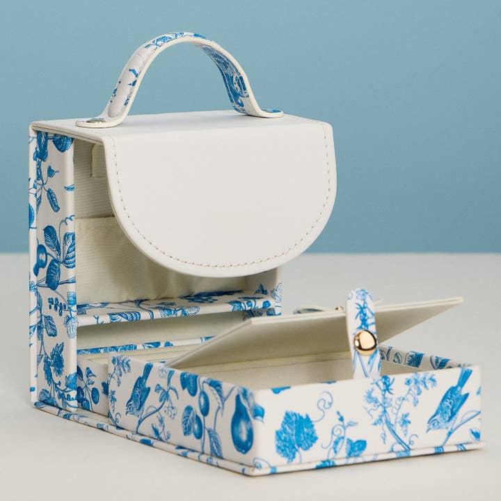 Vintage Floral Travel Jewelry Box