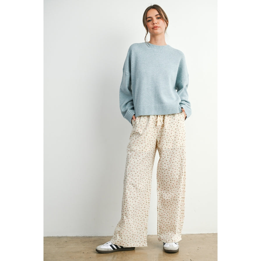 Floral Drawstring Pants
