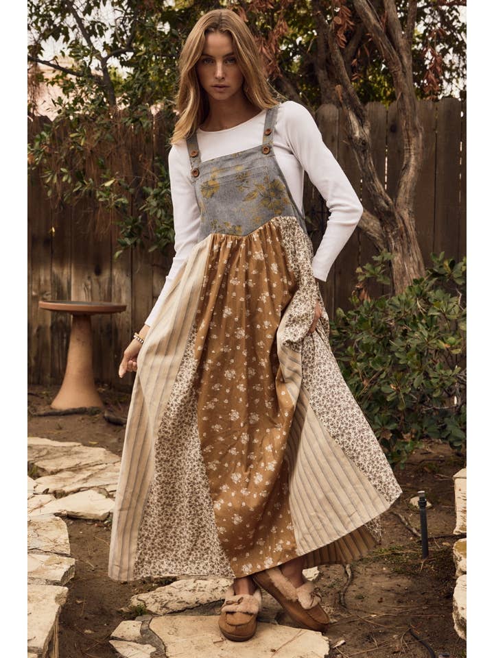 Oddi Floral Overall Maxi Dress