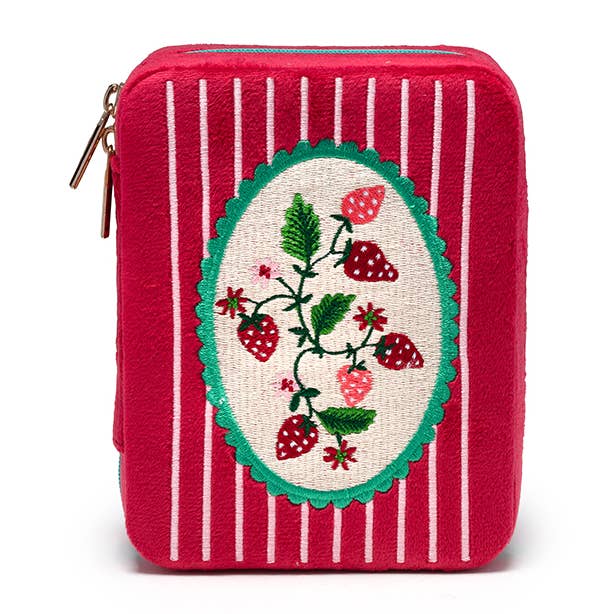 Velvet Strawberry Jewelry Case