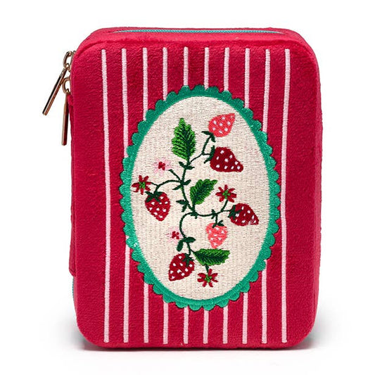 Velvet Strawberry Jewelry Case