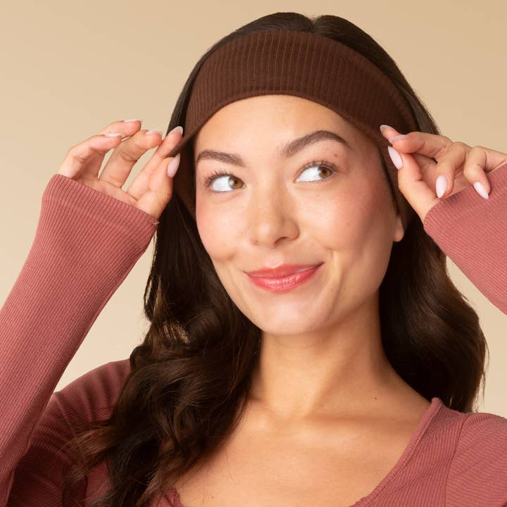 Kitsch Recycled Fabric Ribbed Elastic Headbands