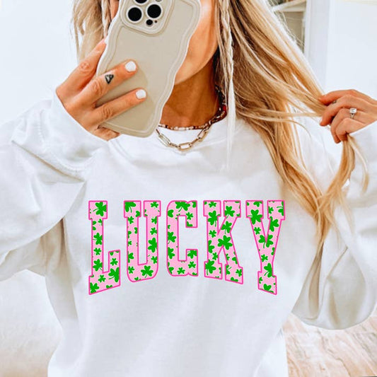 Lucky Shamrock Graphic Crewneck
