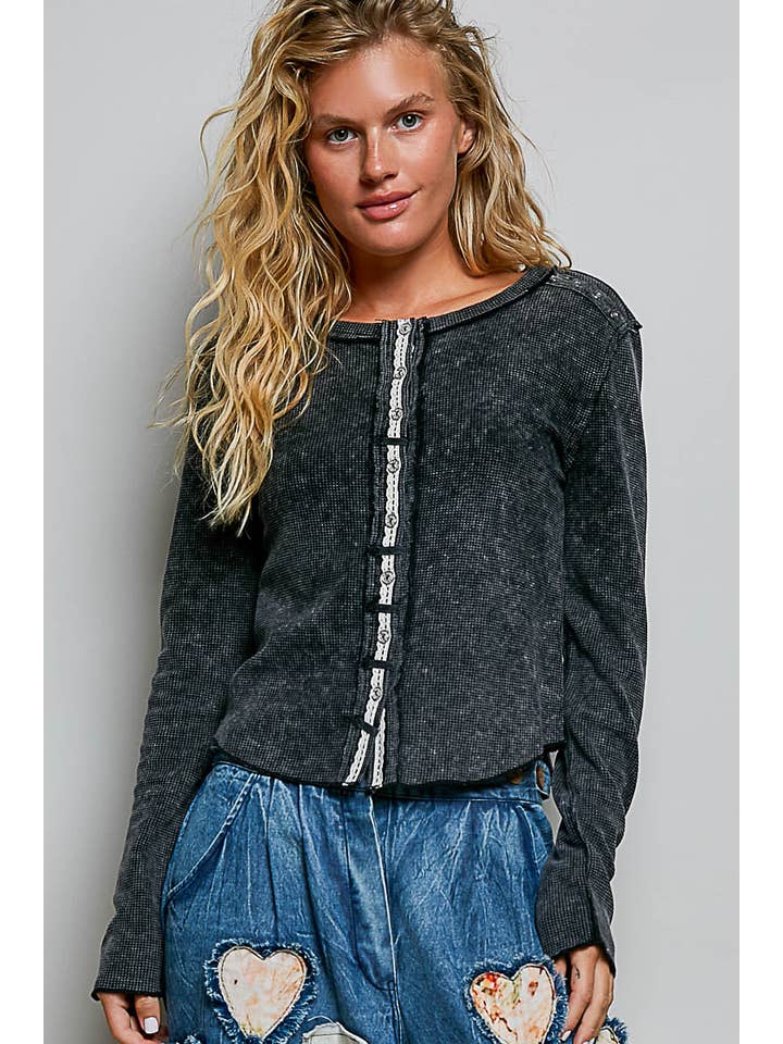 POL Vintage Wash Button Down Thermal