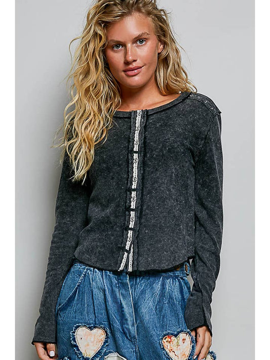 POL Vintage Wash Button Down Thermal