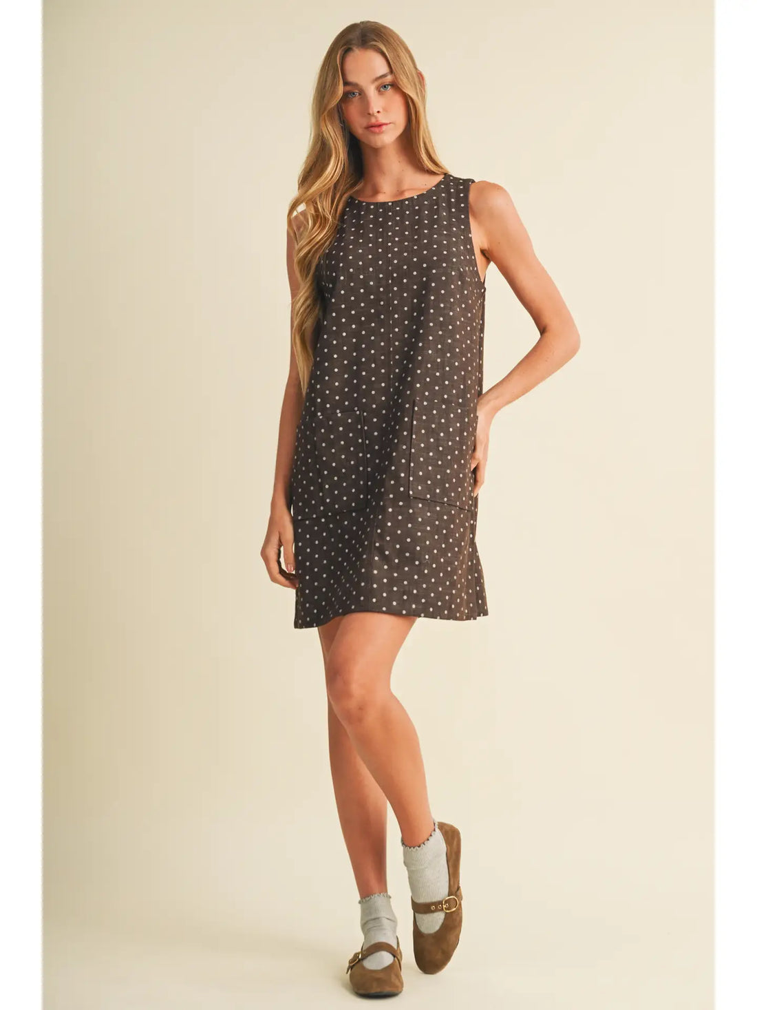 Mustard Seed Polka Dot Dress