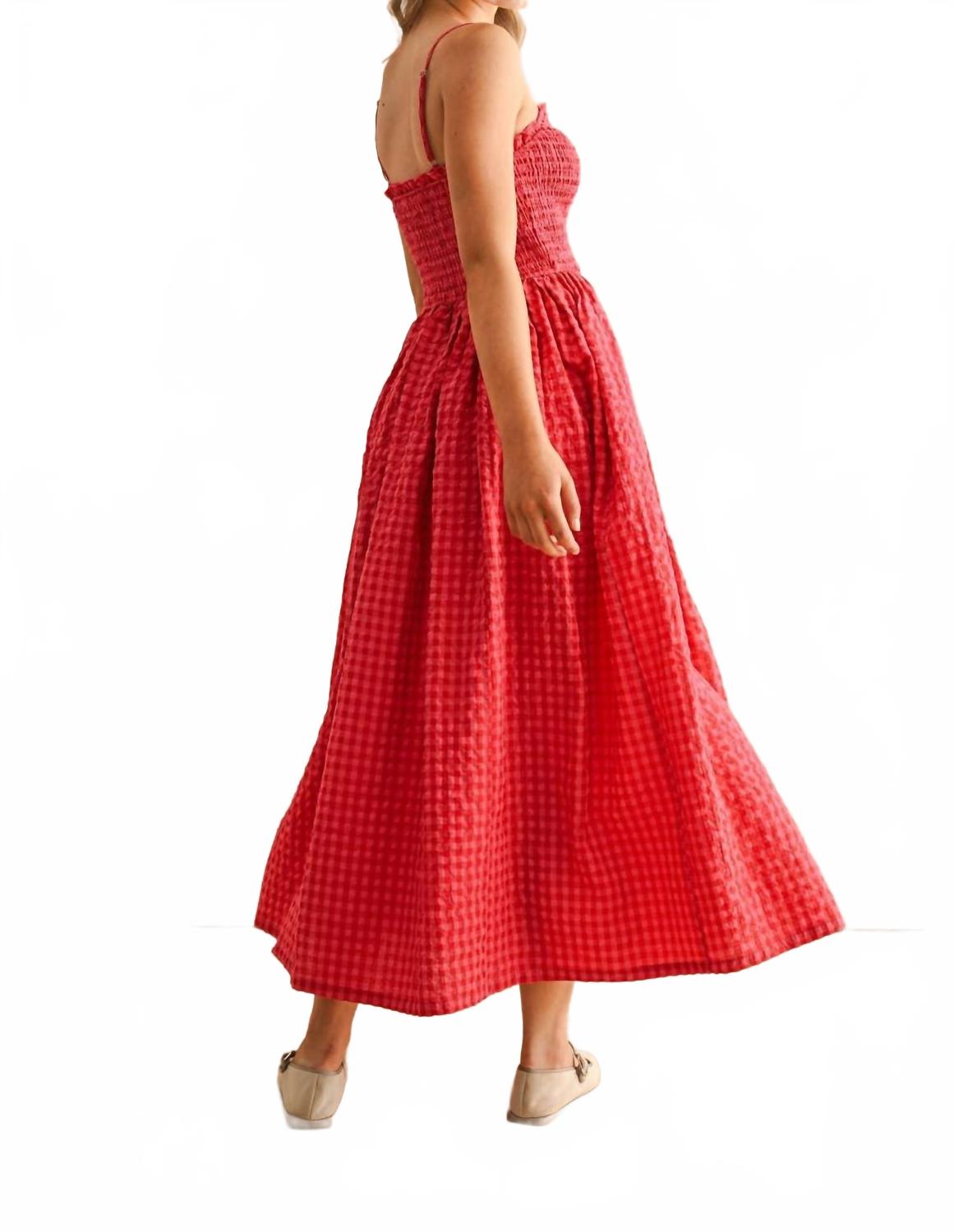 Miou Muse Gingham Maxi Dress