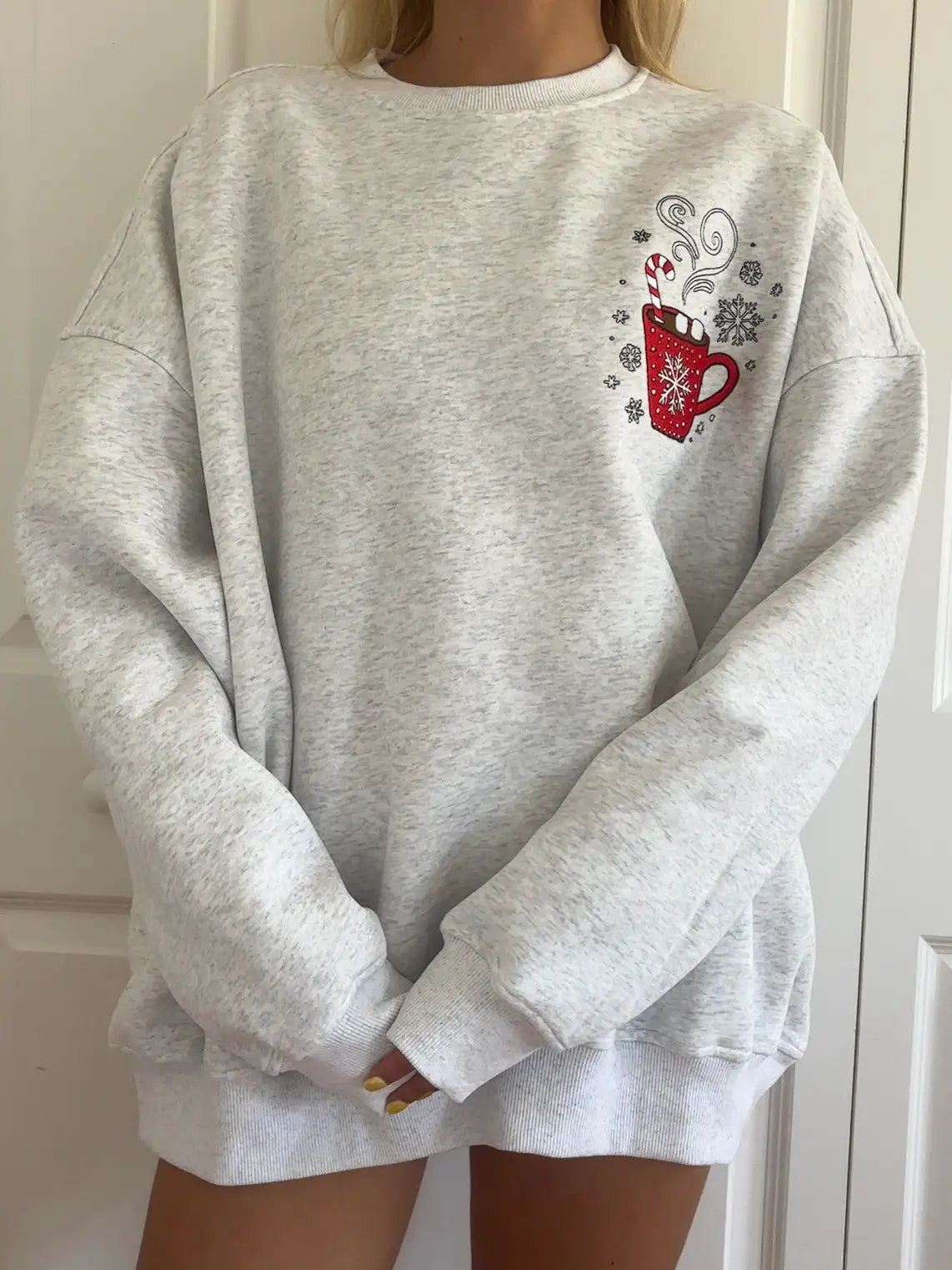 Sunkissed Coconut Hot Chocolate Recipe Embroidered Sweatshirt