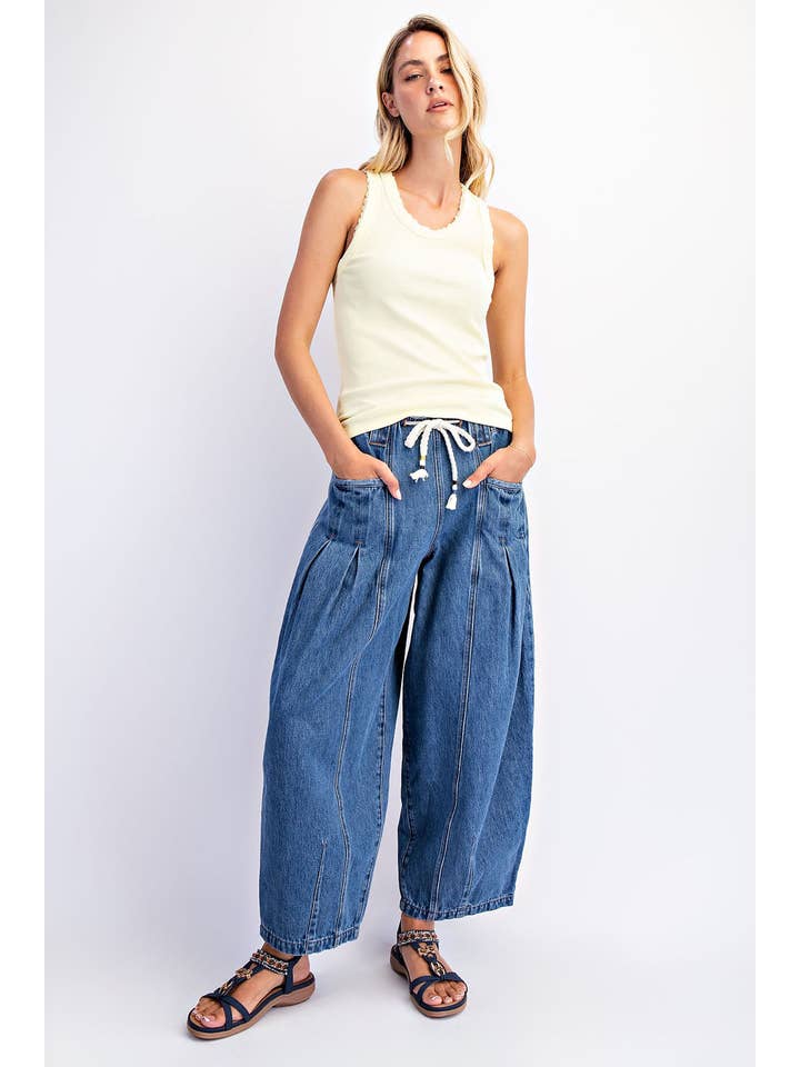Barrel Pull On Jeans