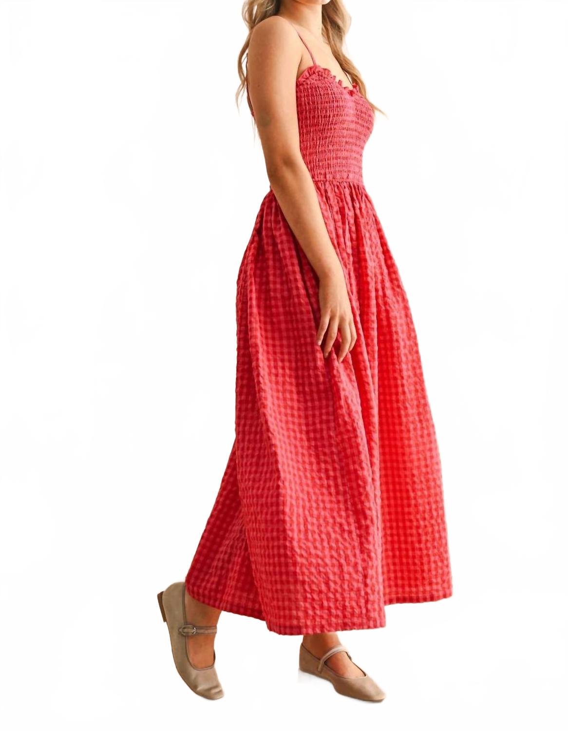 Miou Muse Gingham Maxi Dress