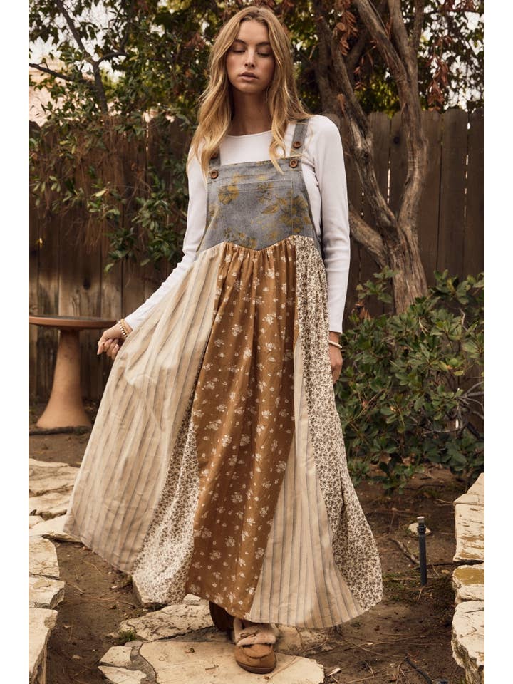Oddi Floral Overall Maxi Dress