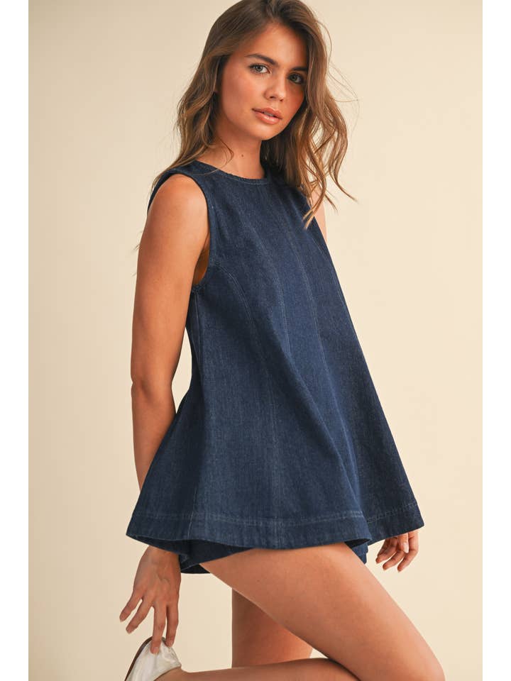 Klesis Sleeveless Denim Set