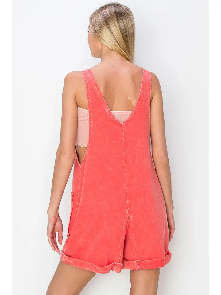 Mineral Washed Comfy Relaxed Romper