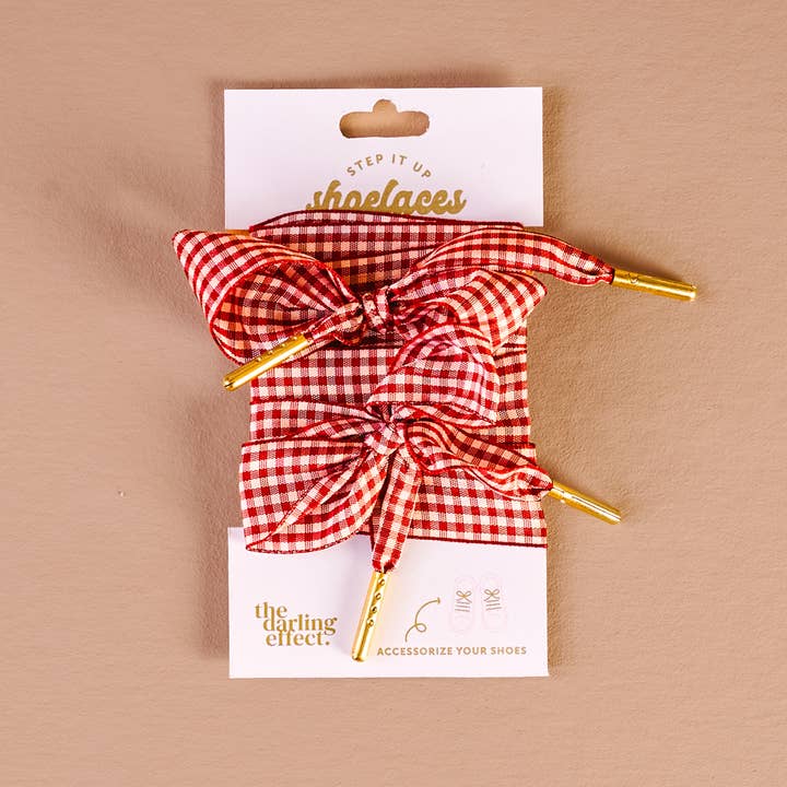Step It Up Gingham Shoelaces