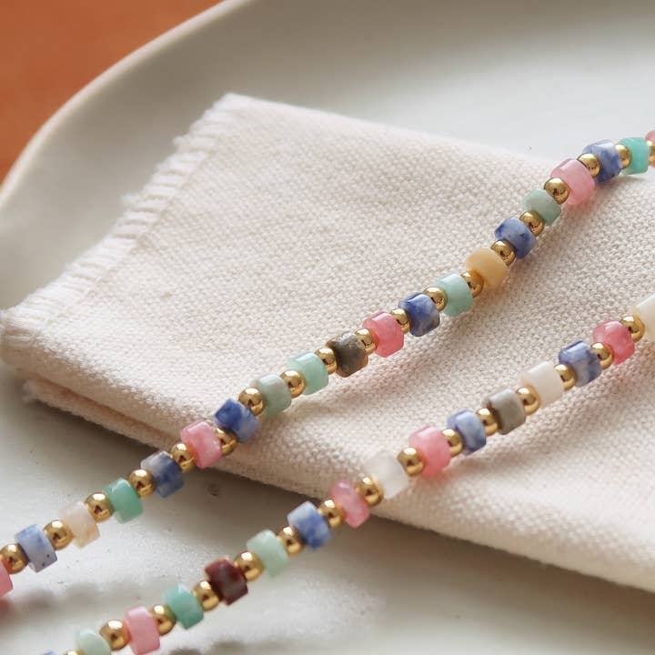 Lyric Faceted Bead Boho Necklace