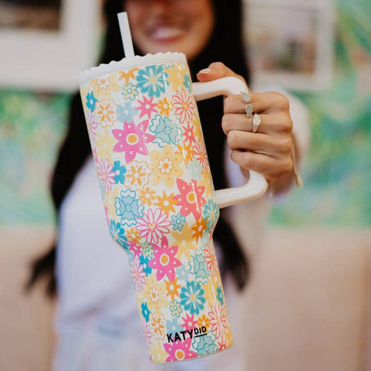 Katydid Spring Flowers Tumbler