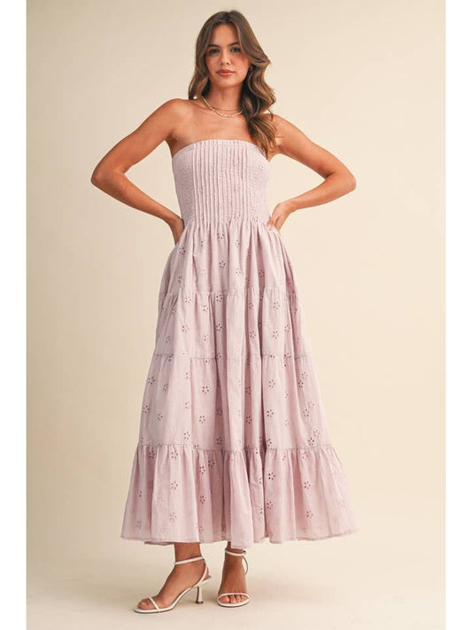 Klesis Pleated Layered Midi Dress