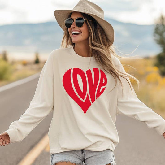 Love Heart Long Sleeve Tee