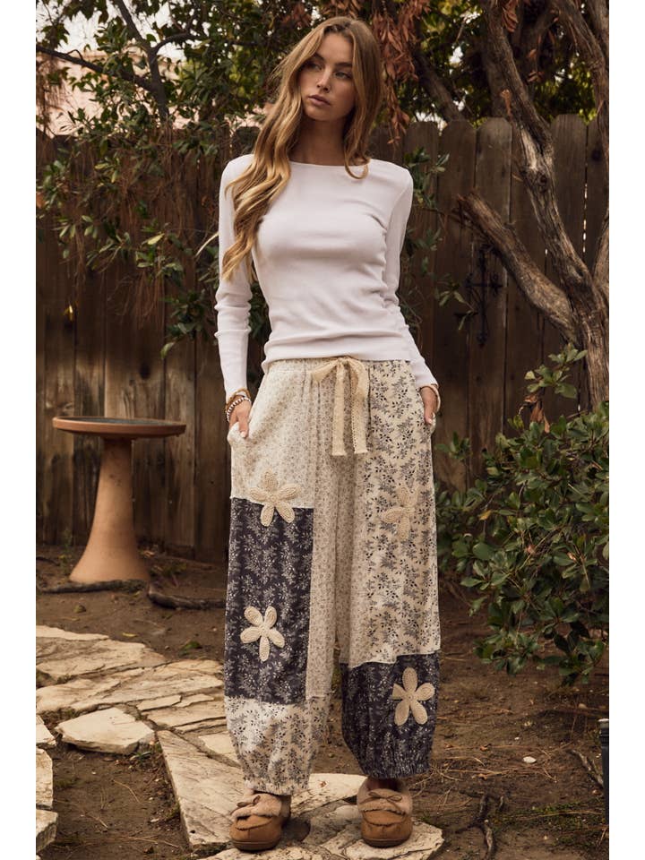 Oddi Flower Print Bubble Pants