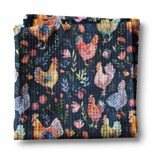 Floral Chicken Kitchen Towel