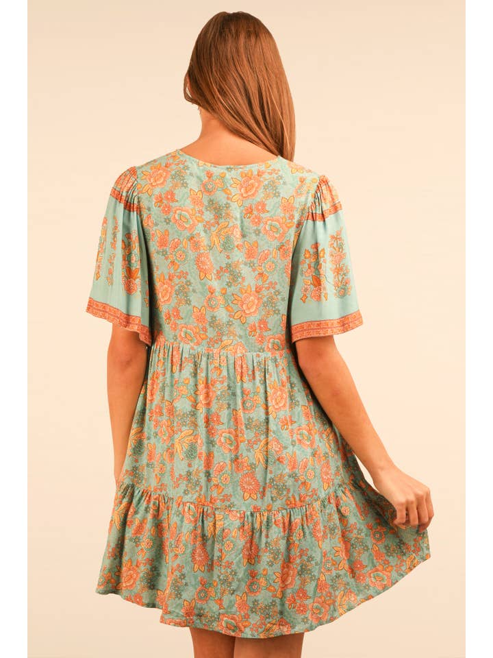 Very J Printed Woven Mini Dress