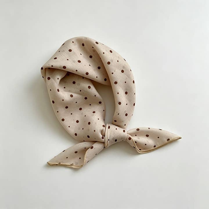 Coffee Polka Dot Bandana