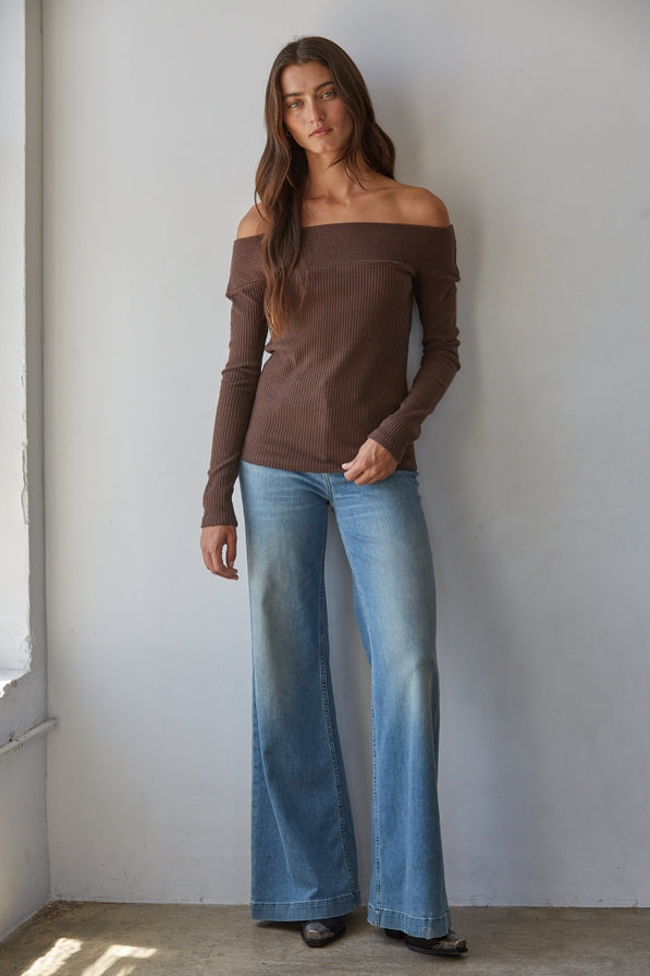 By Together Off Shoulder Longsleeve Top