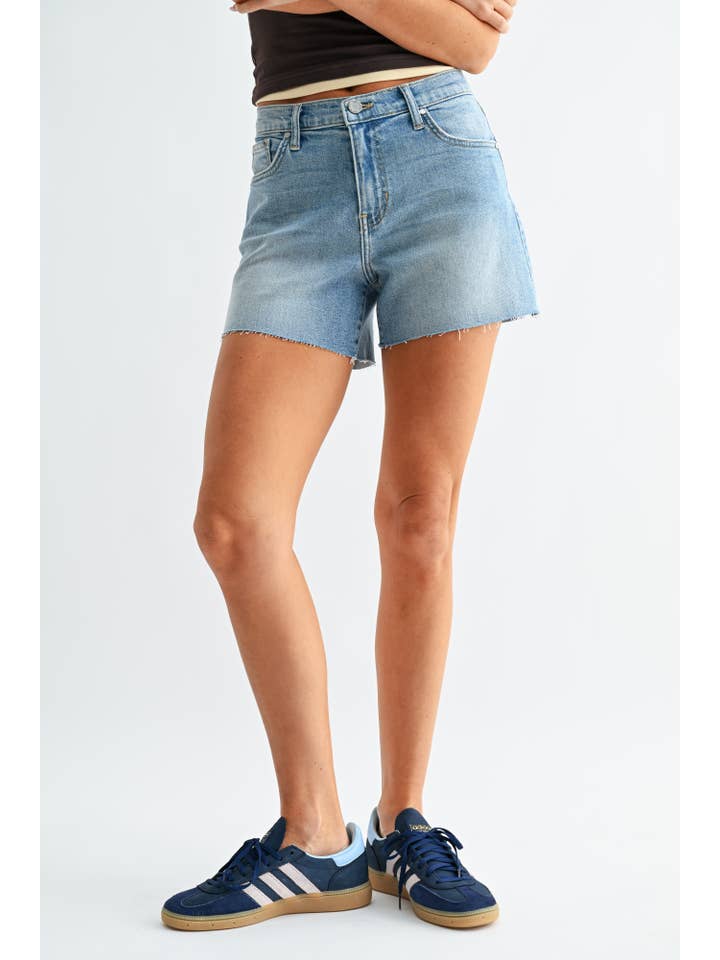Just Black Denim Mid Rise Stretch Short