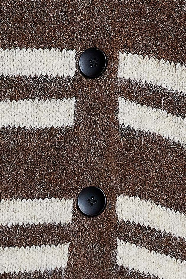 POL Striped Longline Cardigan