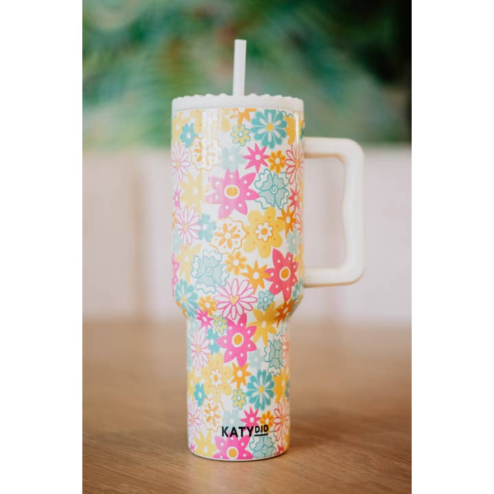 Katydid Spring Flowers Tumbler