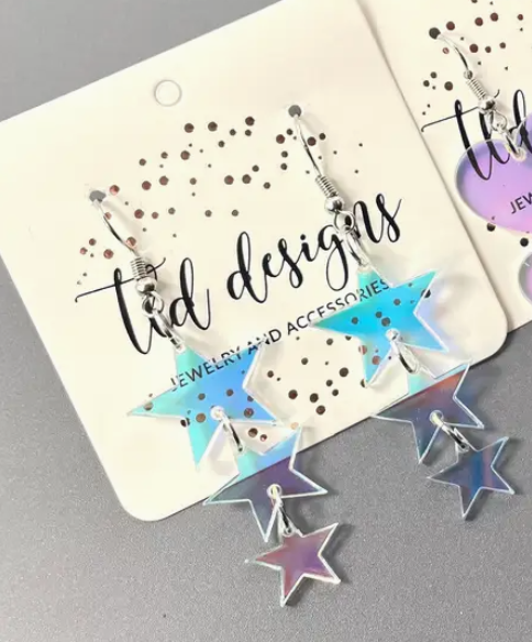 TLD Designs Iridescent Star Earrings