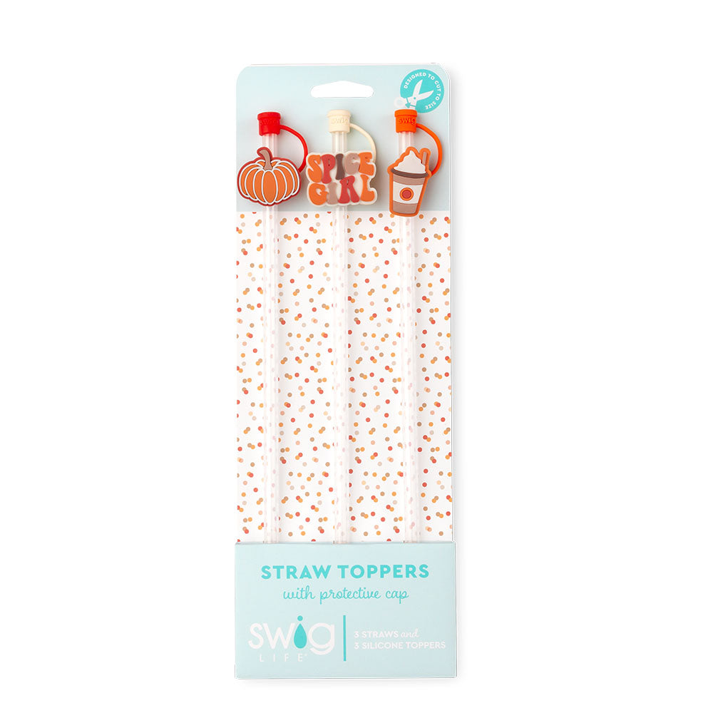 Swig Life Pumpkin Spice Girl Straw Topper Set